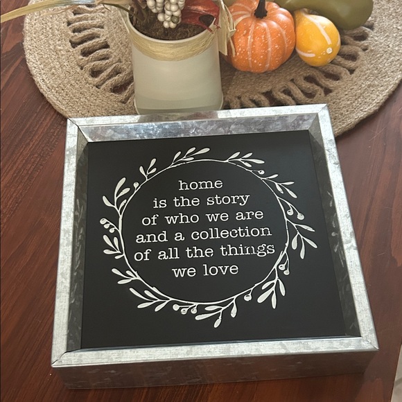 Designs By Kathy Other - Decorative Wall or Shelf Art Silver Frame Inspiring Message Black & White Box